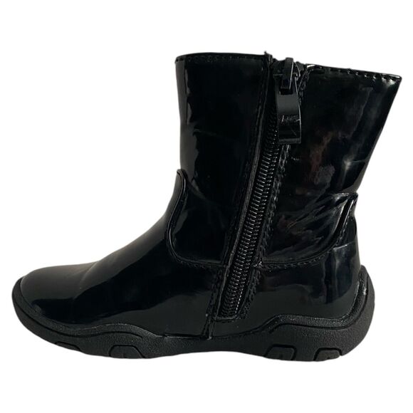 Launch Footwear Toddler Girls Zip-Up Patent Leather Winter Boots Black Size 6 - Picture 4 of 7